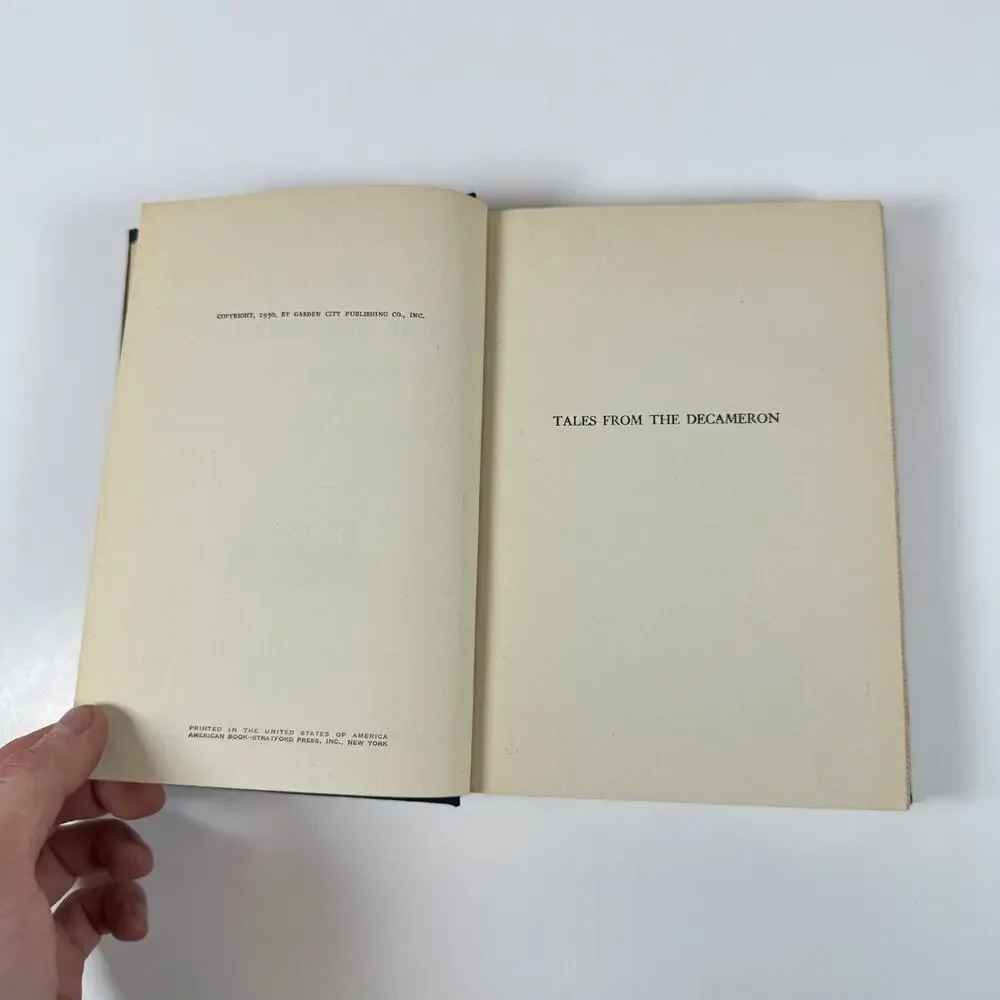 Tales From The Decameron Translated by Richard Aldington 1930 Vintage Book